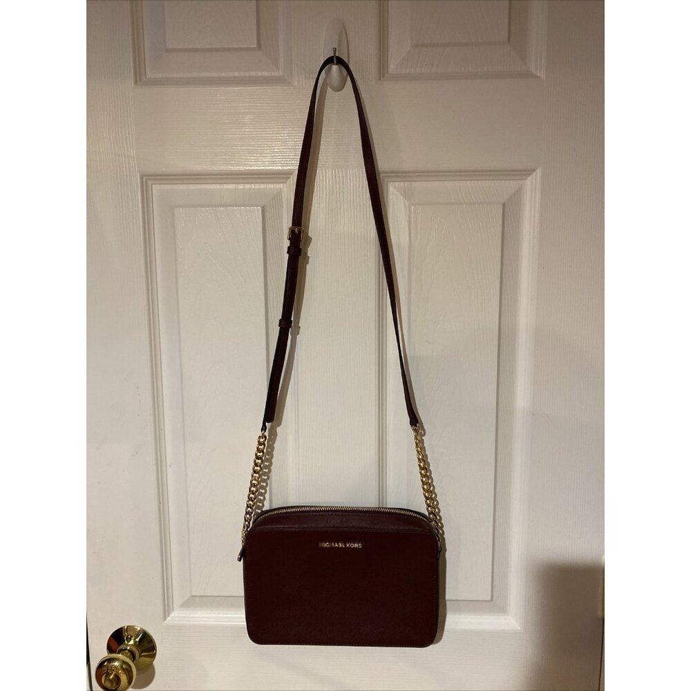 Michael Kors Saffiano Leather Small Crossbody Purse Bag